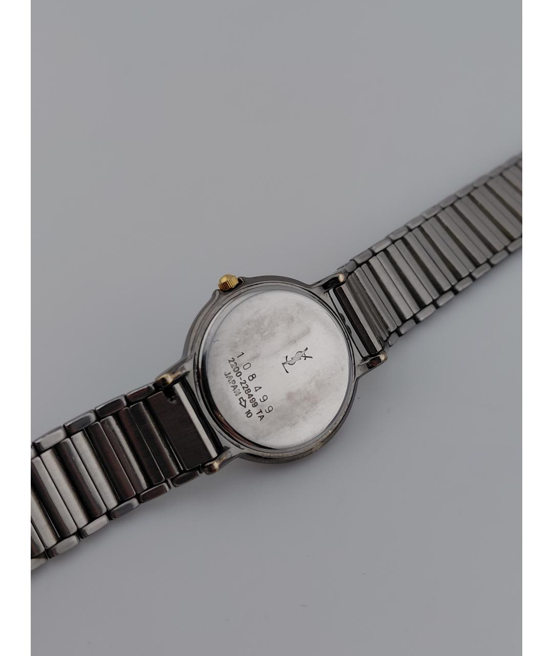 SAINT LAURENT Серебряные металлические часы, фото 7