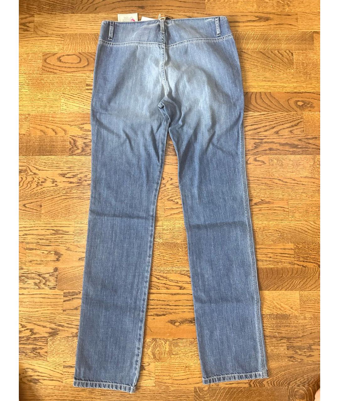 SEE BY CHLOE Голубые хлопковые прямые джинсы, фото 4