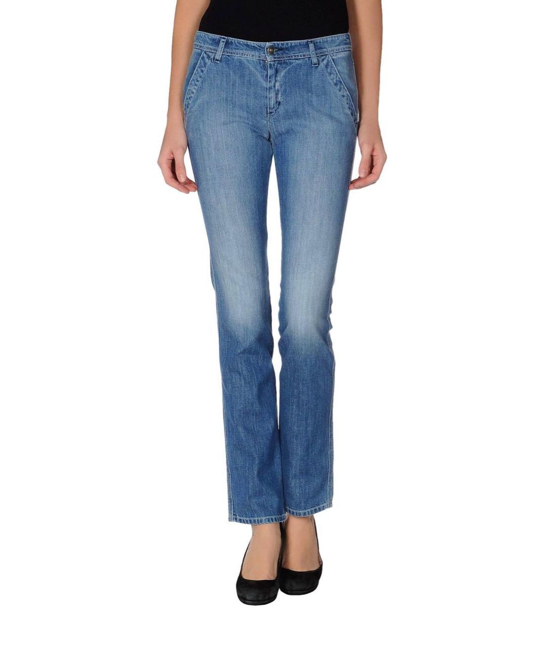 SEE BY CHLOE Голубые хлопковые прямые джинсы, фото 7