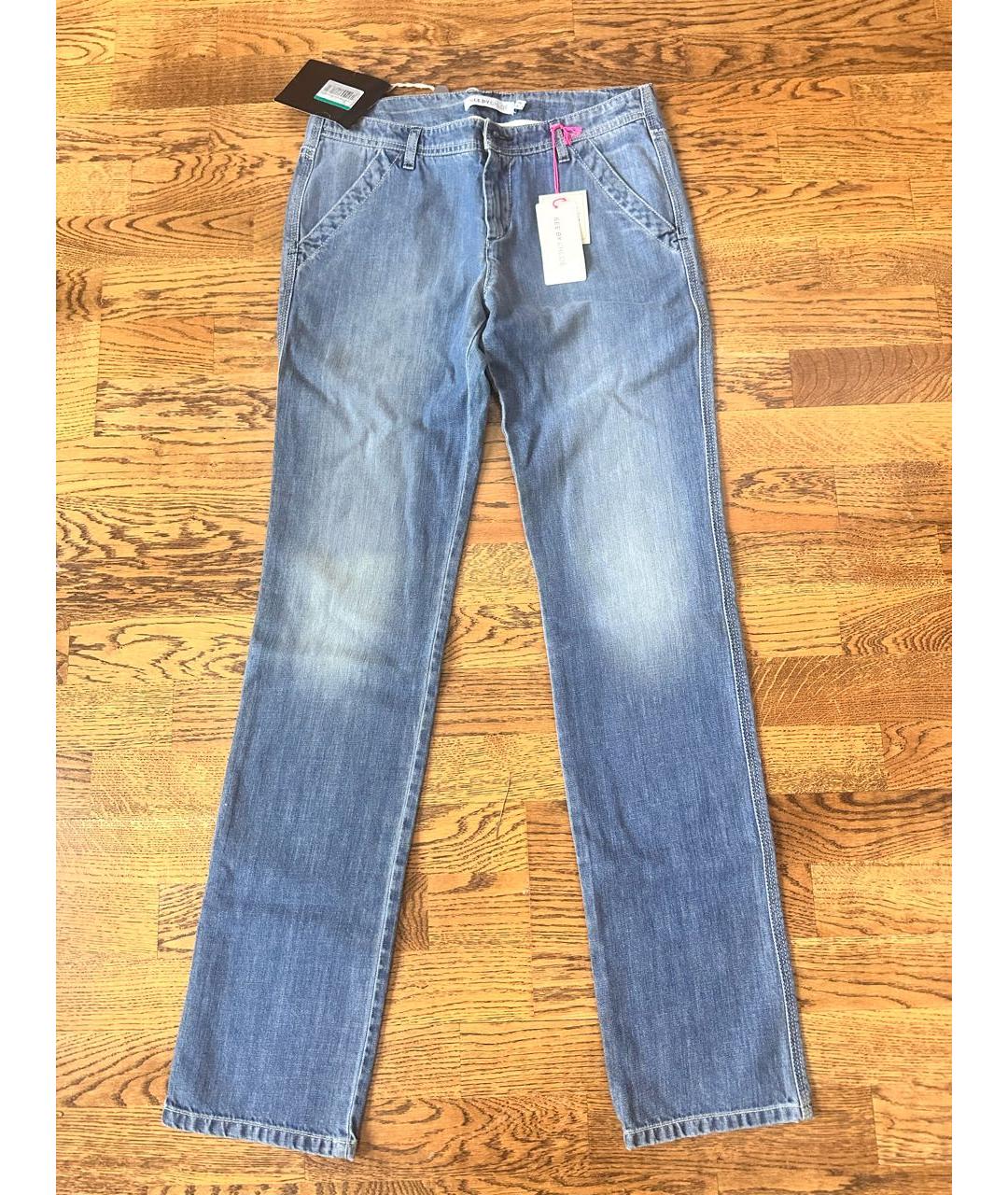 SEE BY CHLOE Голубые хлопковые прямые джинсы, фото 3