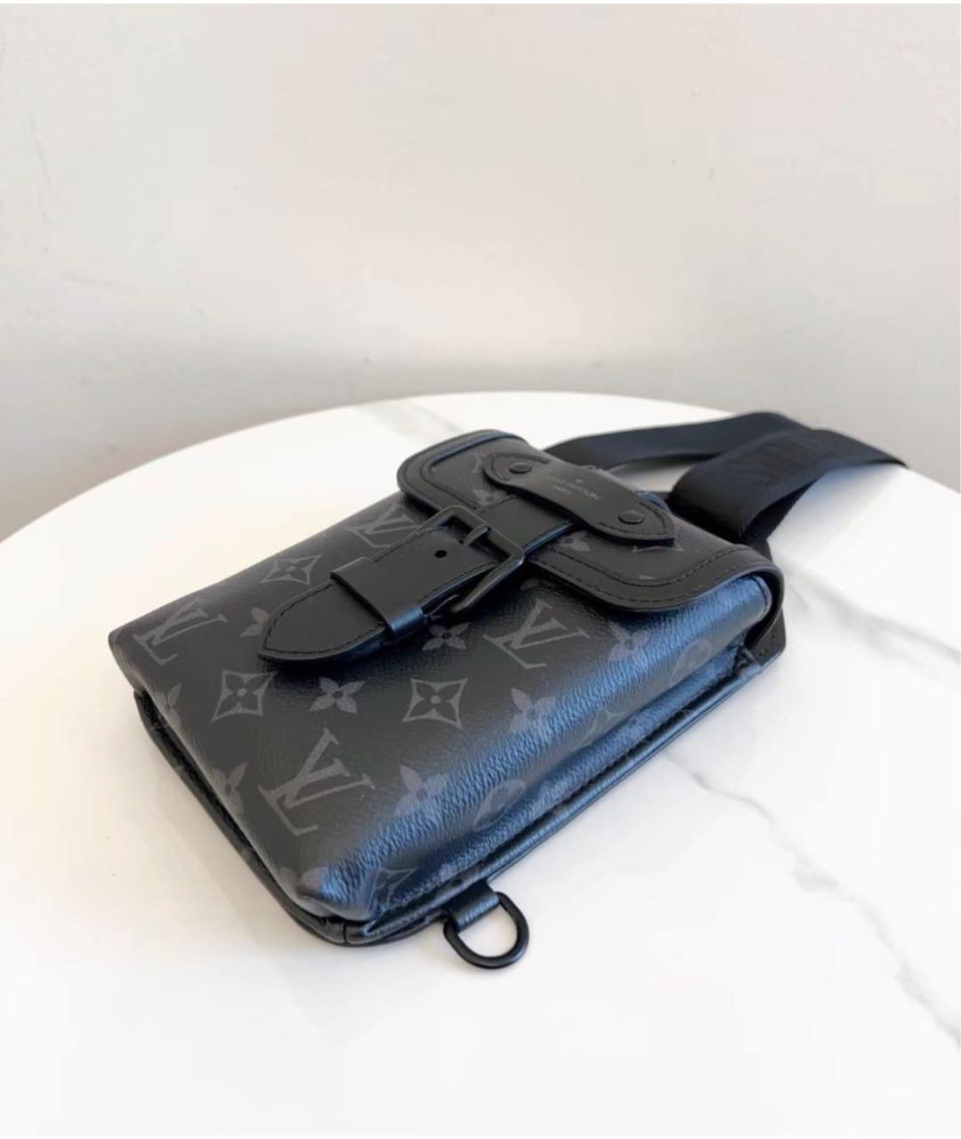 LOUIS VUITTON Черная барсетка, фото 3