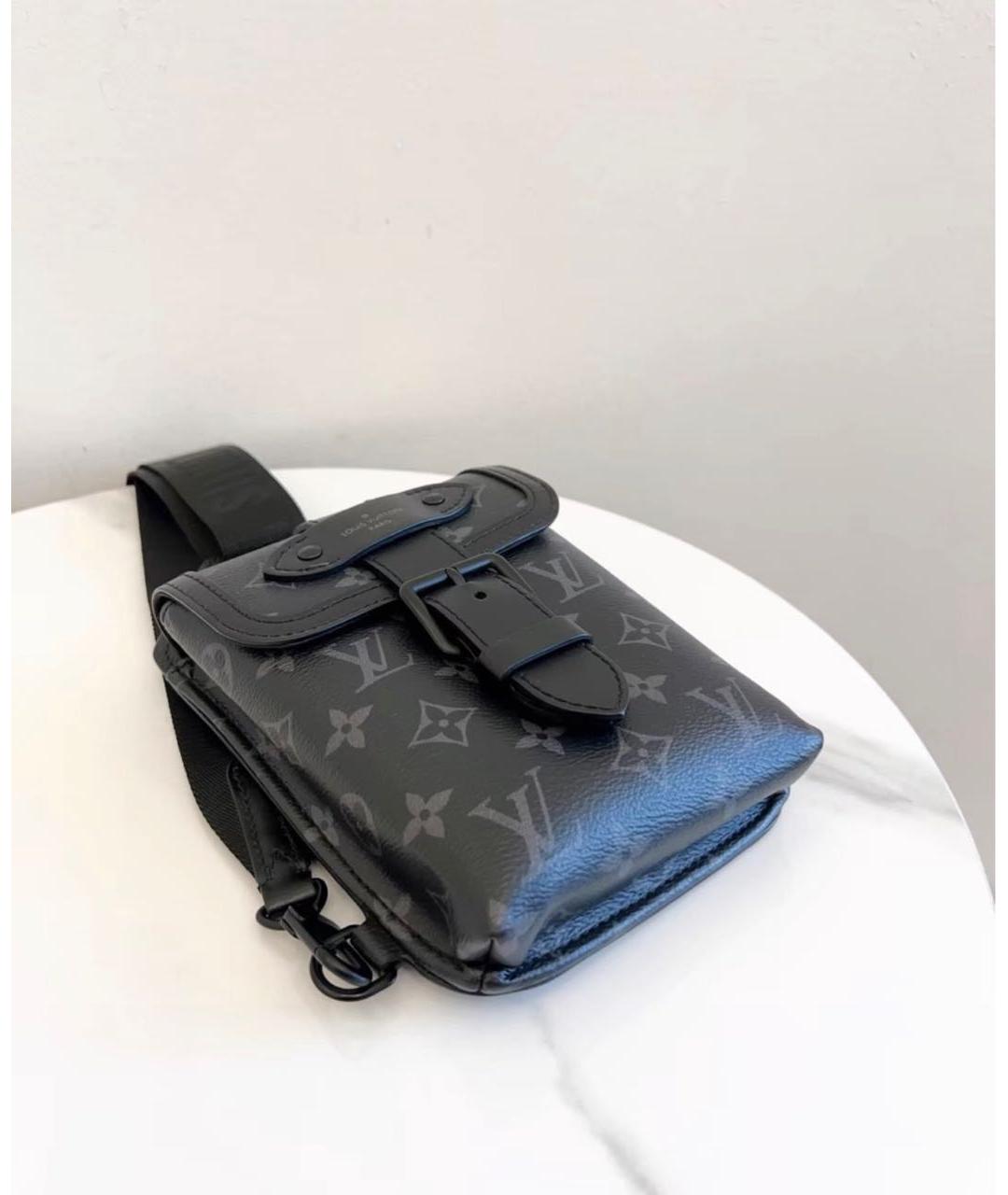 LOUIS VUITTON Черная барсетка, фото 4