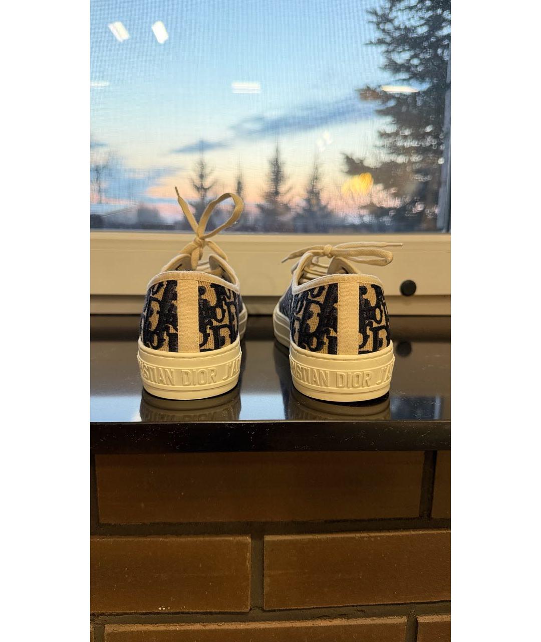 CHRISTIAN DIOR Синие текстильные кеды, фото 4