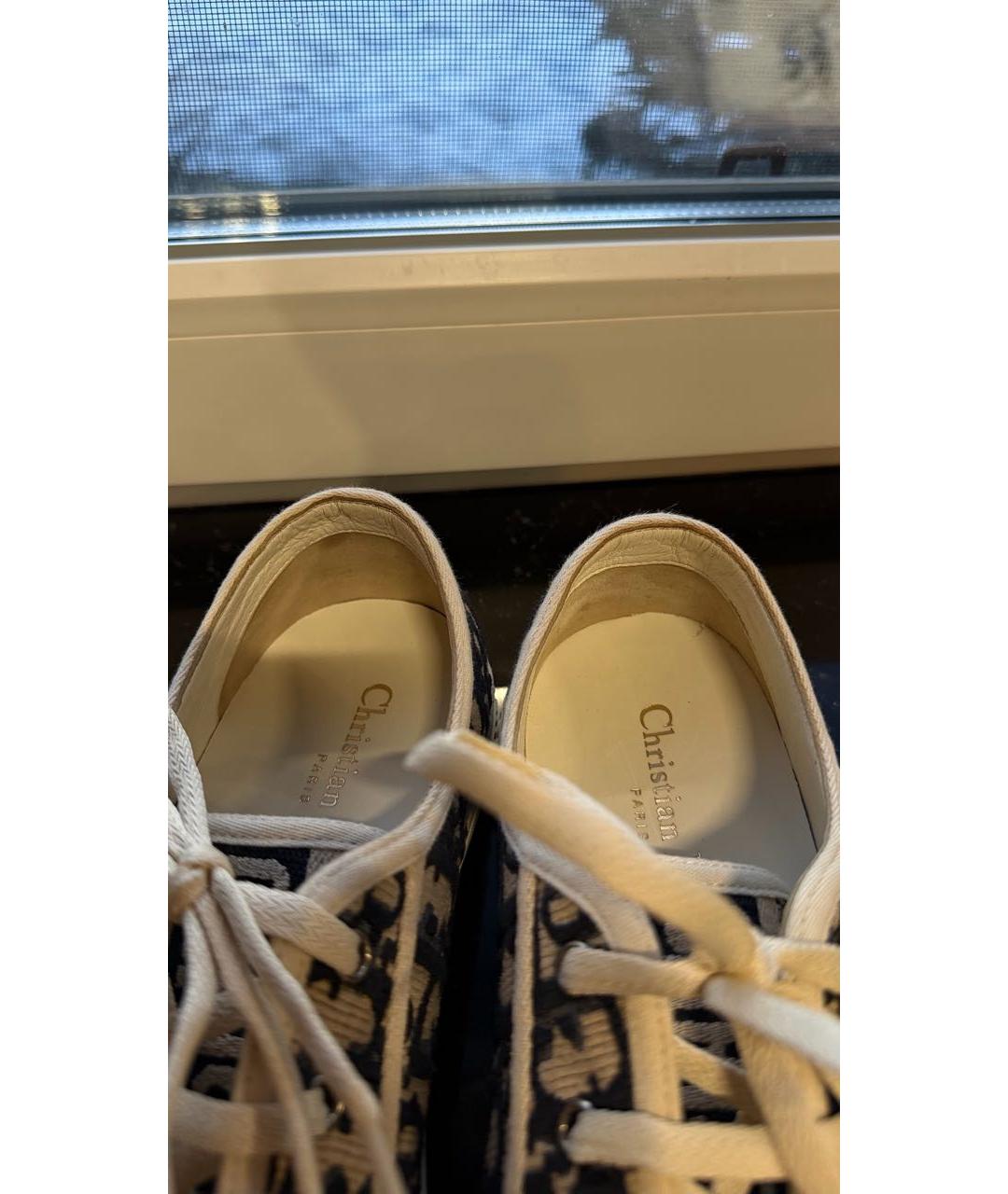 CHRISTIAN DIOR Синие текстильные кеды, фото 6