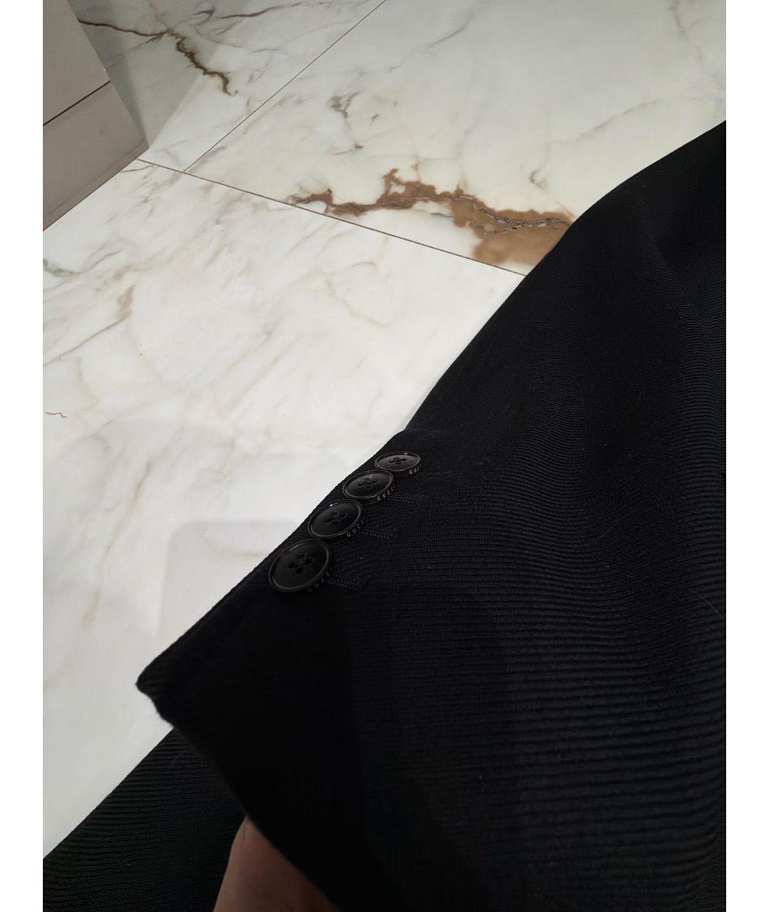 GUCCI Черное шерстяное пальто, фото 6