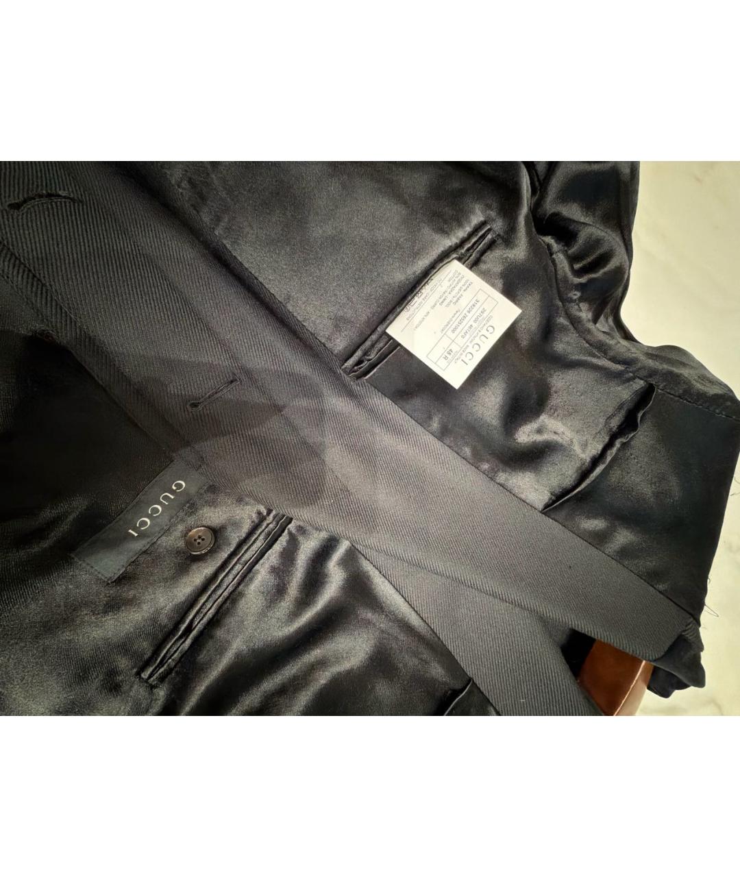 GUCCI Черное шерстяное пальто, фото 5