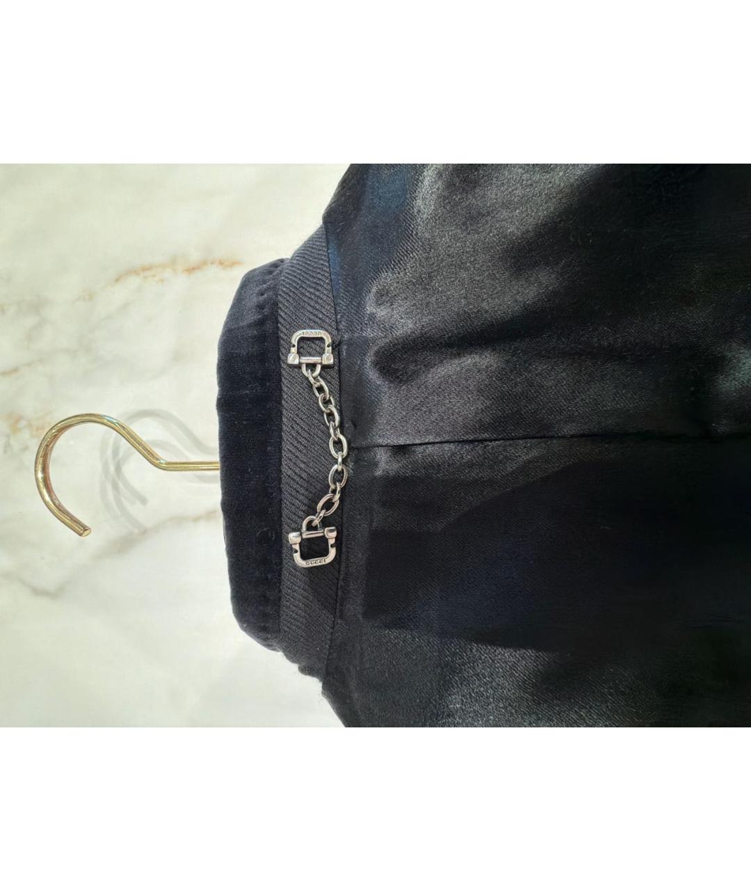 GUCCI Черное шерстяное пальто, фото 3