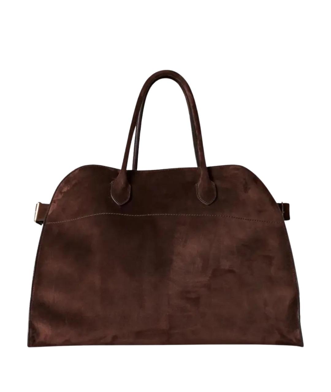 THE ROW Коричневая замшевая сумка тоут, фото 1