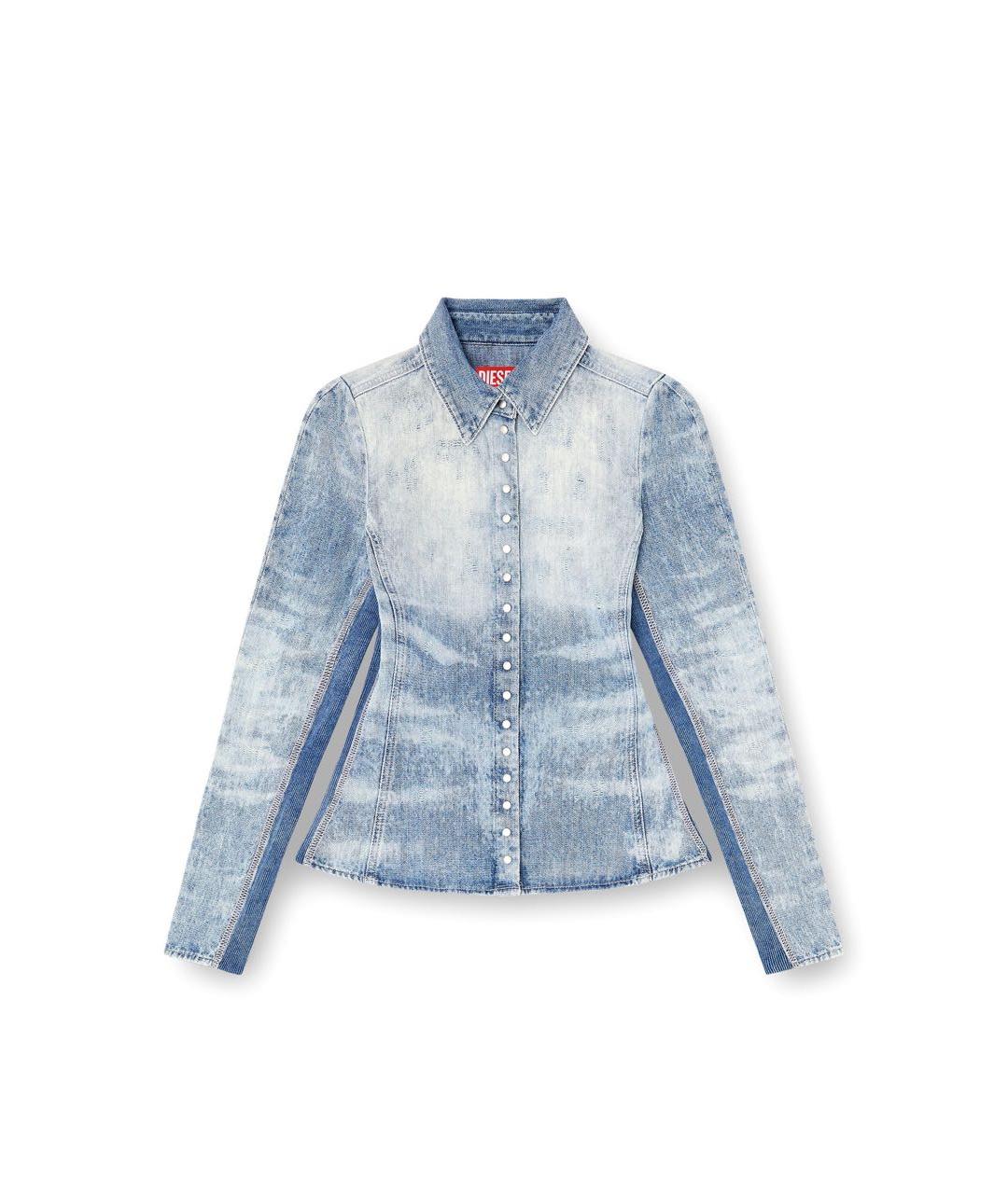 DIESEL Голубая хлопковая рубашка, фото 1