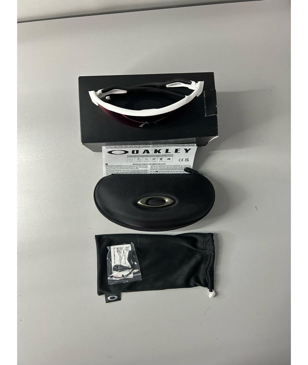 OAKLEY Белые пластиковые солнцезащитные очки, фото 4