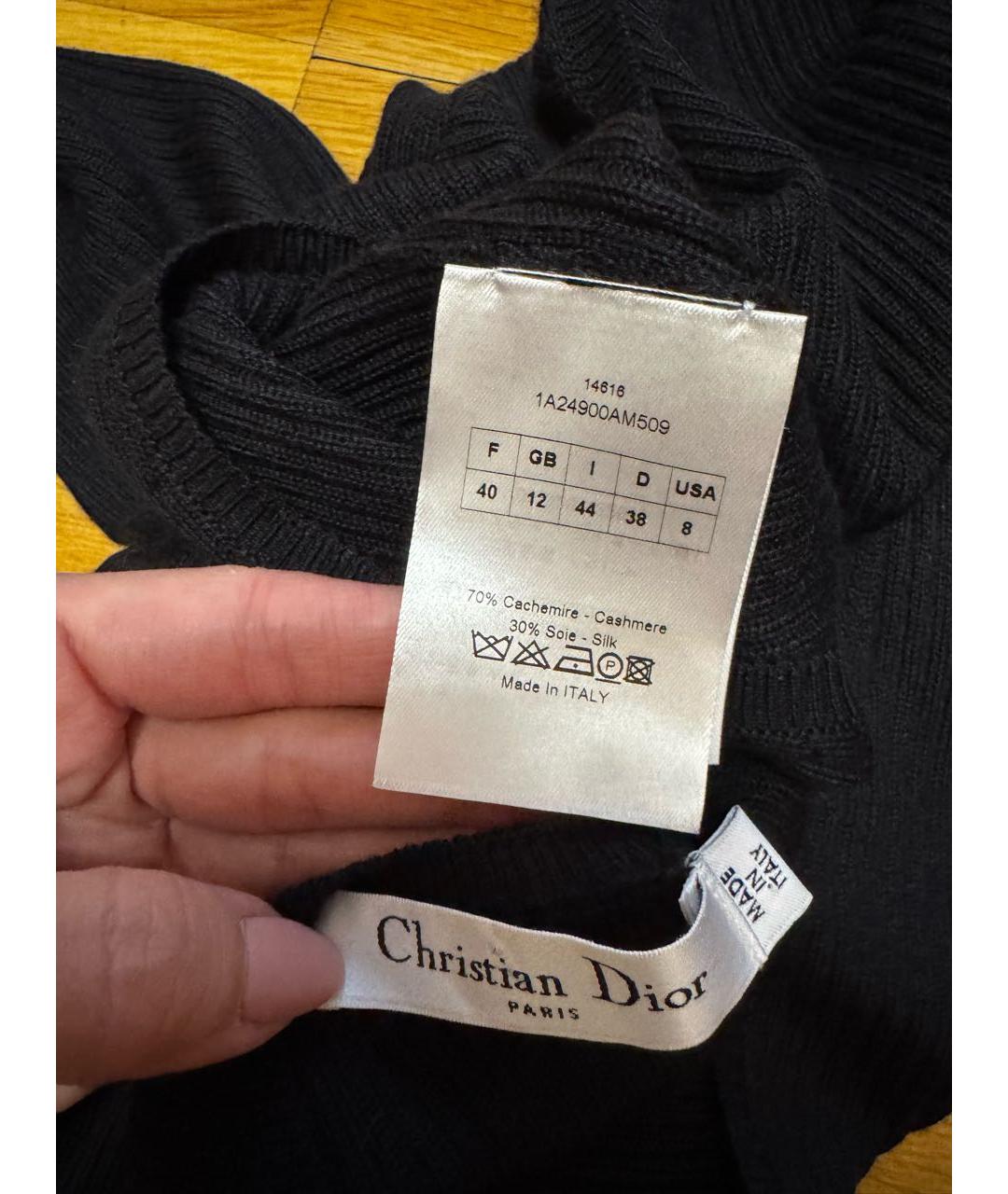 CHRISTIAN DIOR Черное кашемировое боди, фото 3