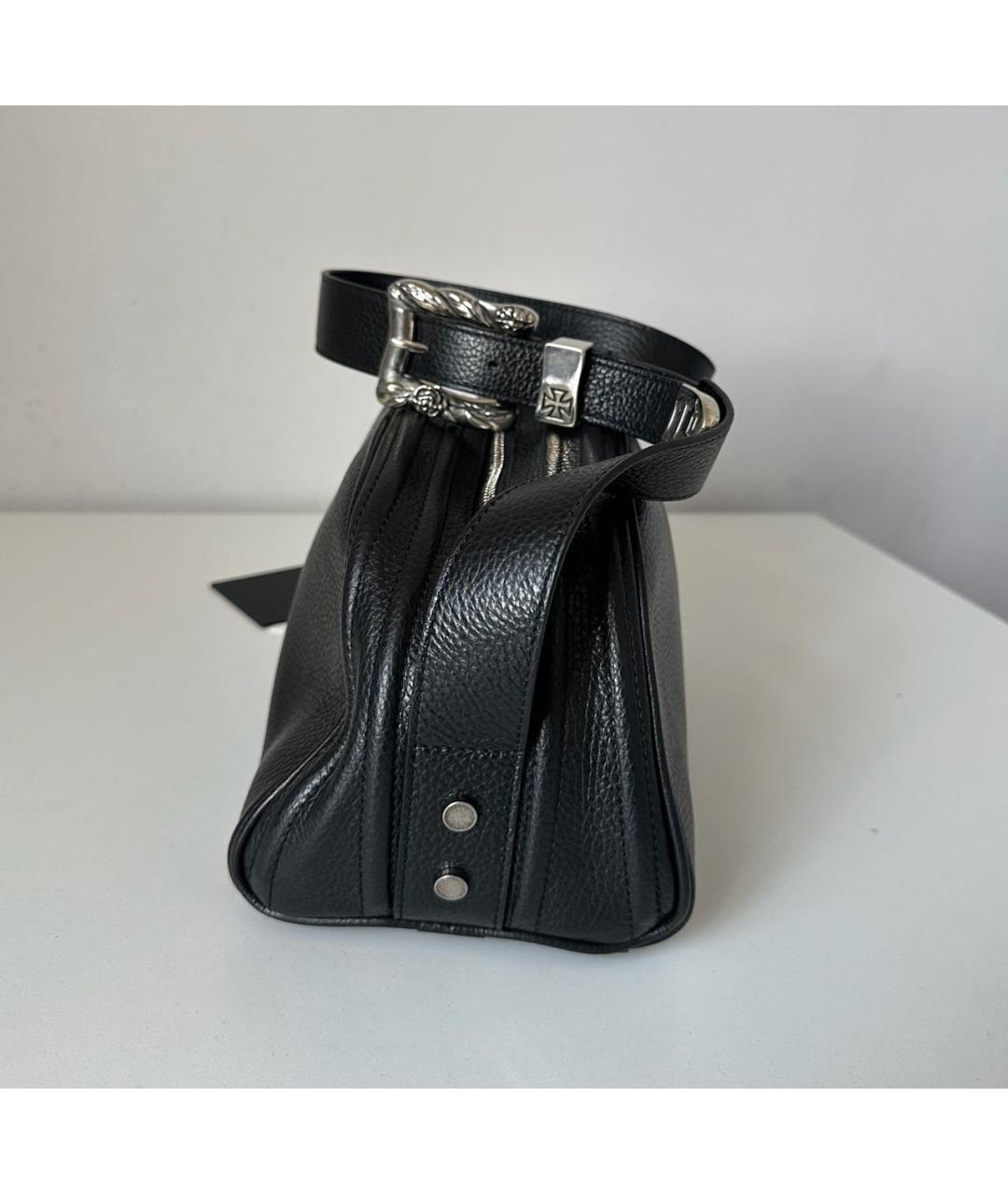 Enfants Riches Déprimés Черная кожаная сумка через плечо, фото 5
