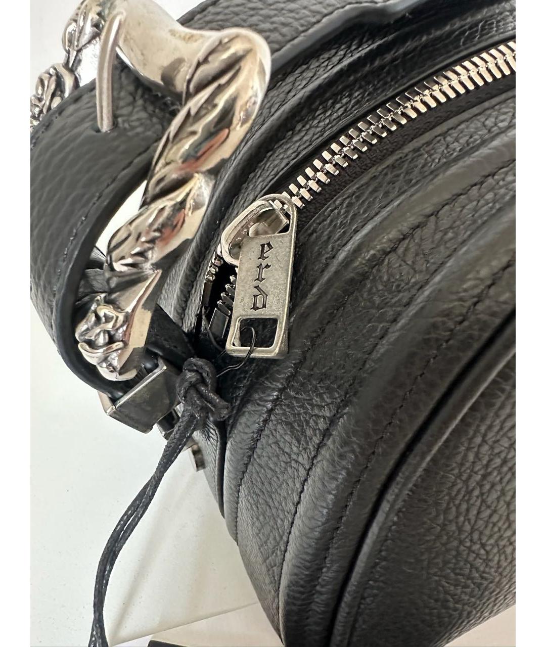 Enfants Riches Déprimés Черная кожаная сумка через плечо, фото 4