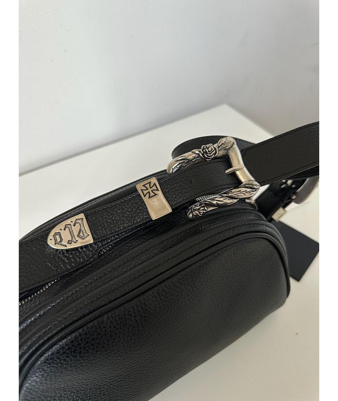 Enfants Riches Déprimés Черная кожаная сумка через плечо, фото 3