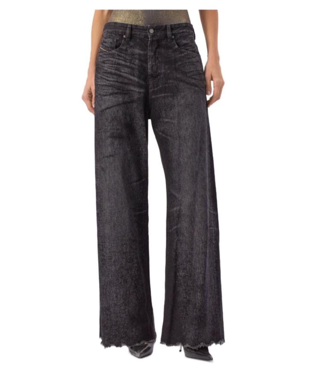 DIESEL Черные хлопковые прямые джинсы, фото 2