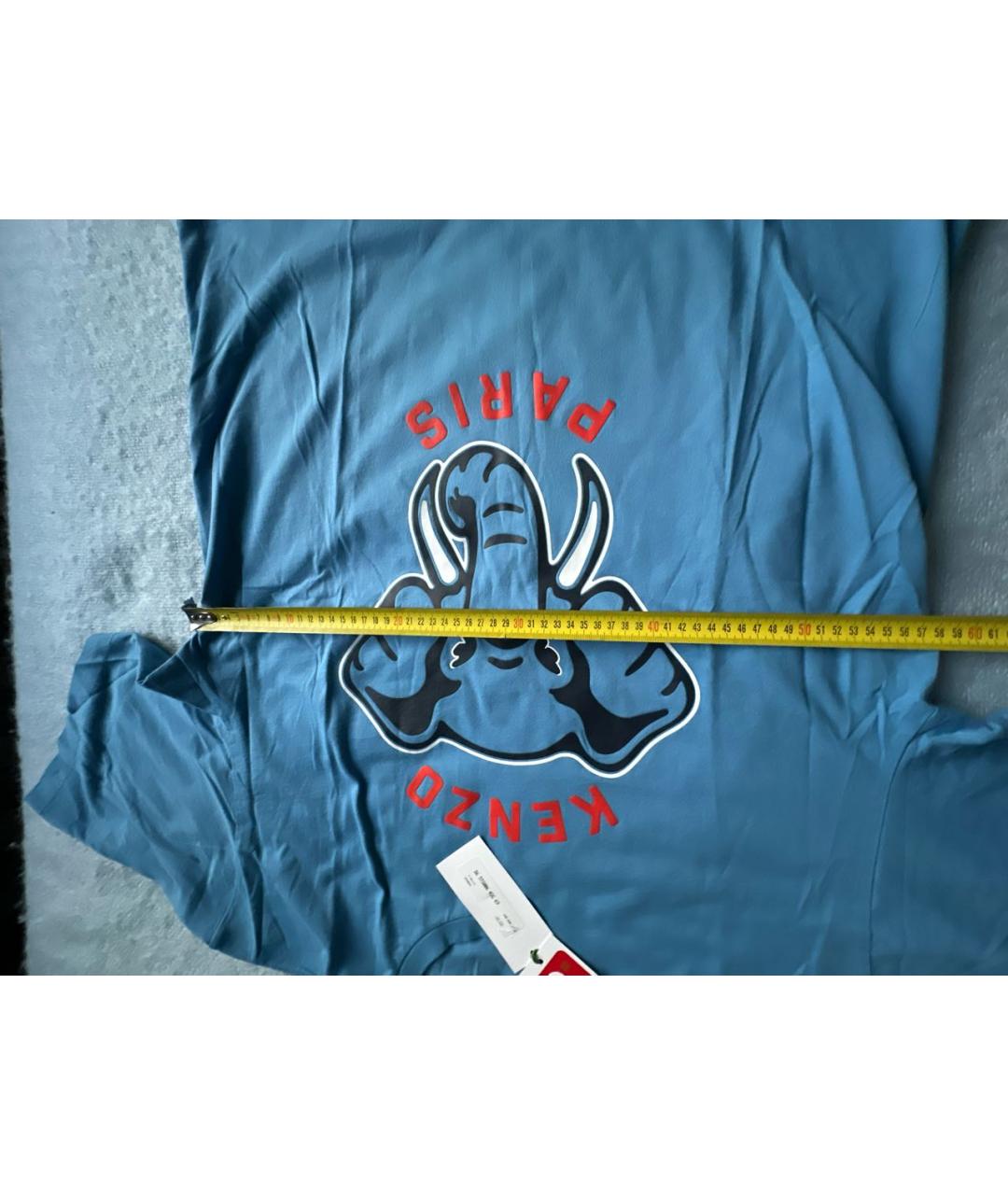 KENZO Голубая хлопковая футболка, фото 5