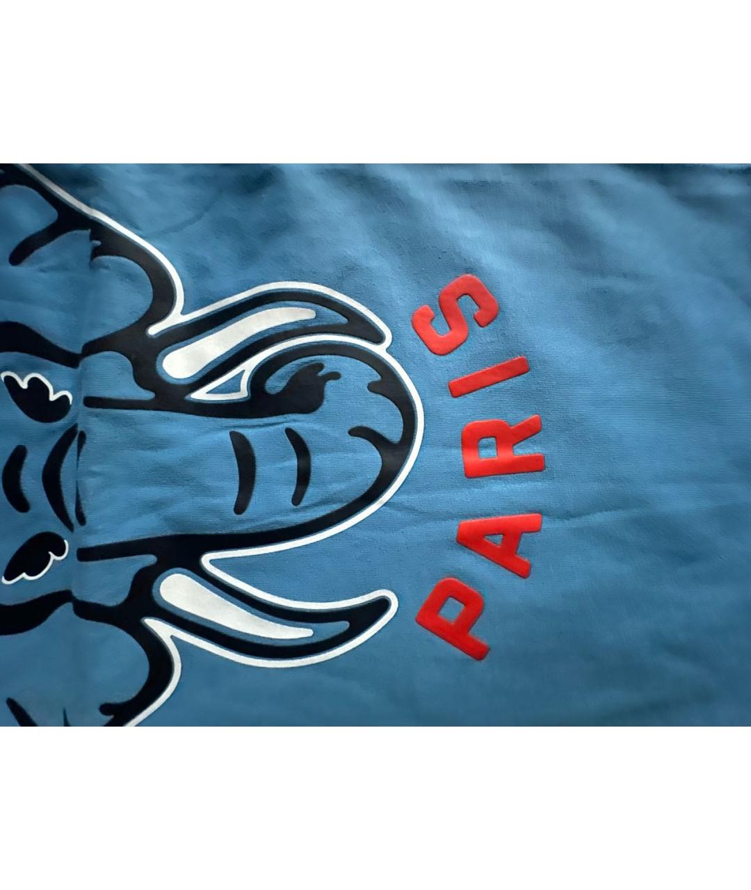 KENZO Голубая хлопковая футболка, фото 4