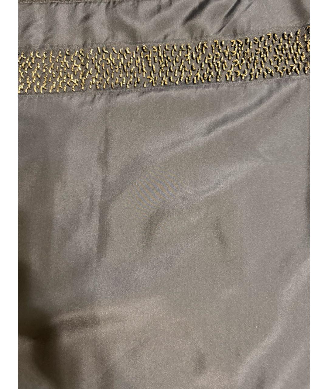 WEEKEND MAX MARA Темно-синяя вискозная блузы, фото 4