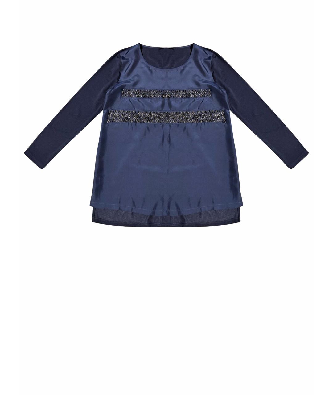 WEEKEND MAX MARA Темно-синяя вискозная блузы, фото 1