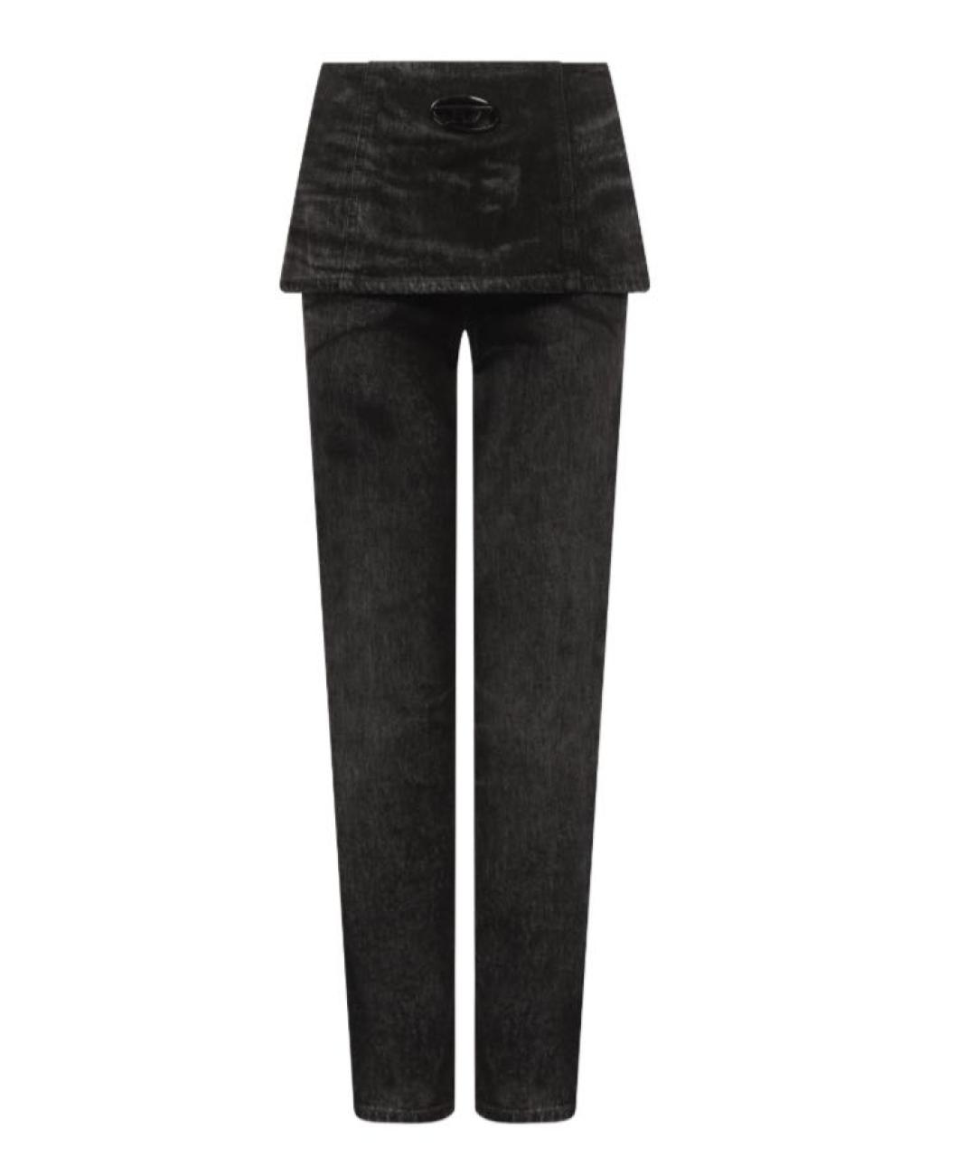 DIESEL Черные хлопковые прямые джинсы, фото 1