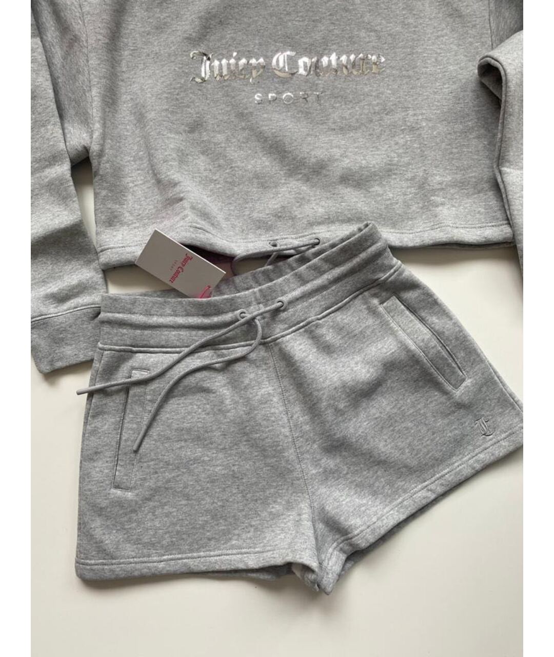 JUICY COUTURE Серый хлопковый костюм с брюками, фото 6