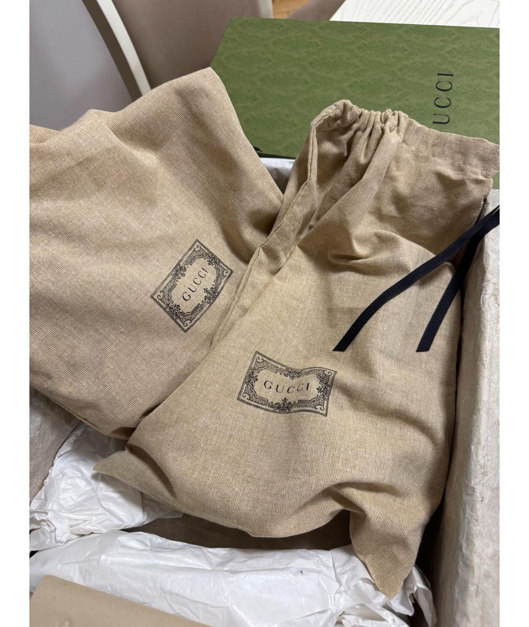 GUCCI Черные текстильные ботильоны, фото 5