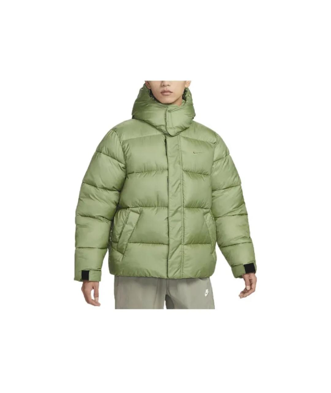 NIKE Зеленая полиэстеровая куртка, фото 3