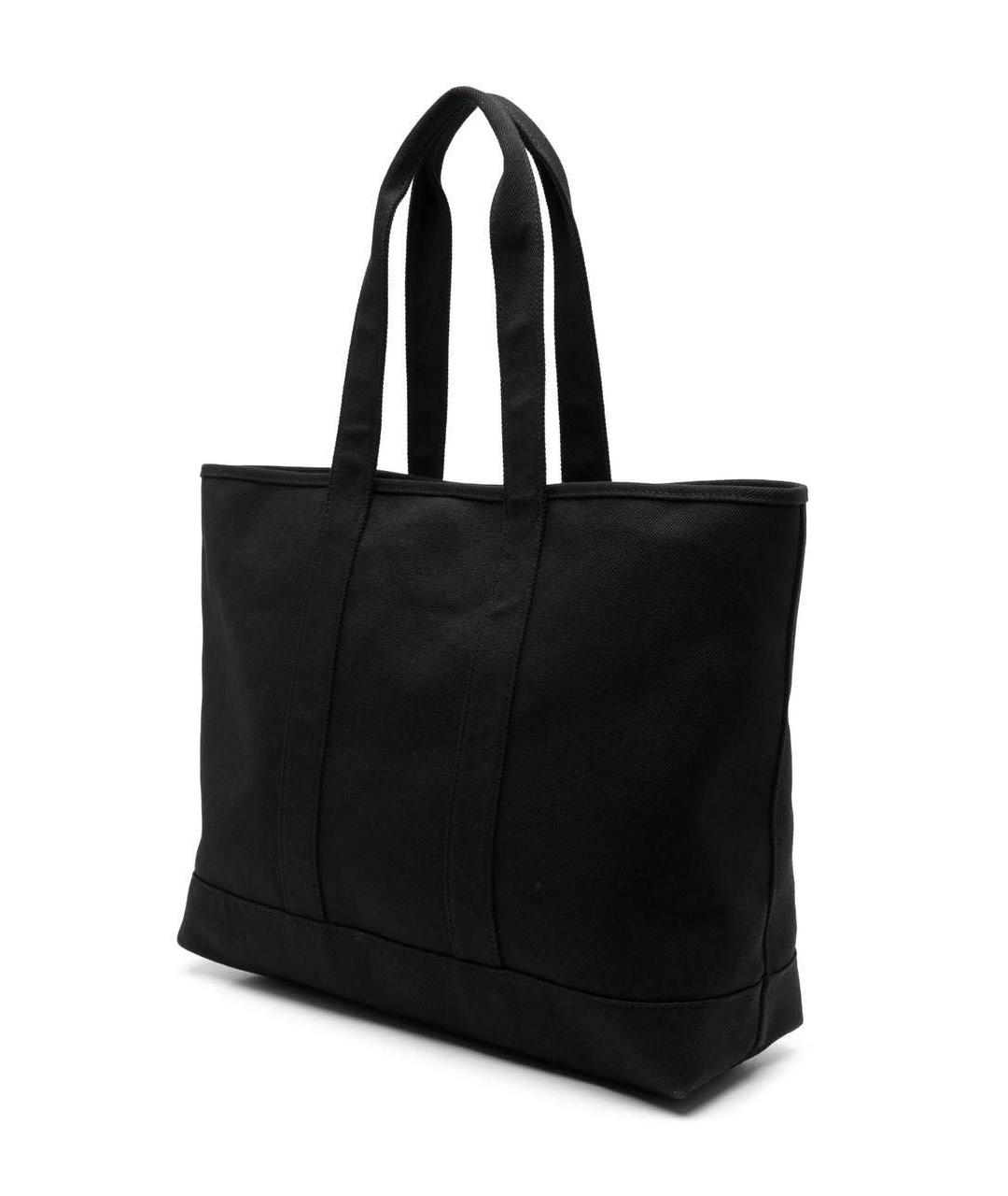 KENZO Черная хлопковая сумка тоут, фото 2