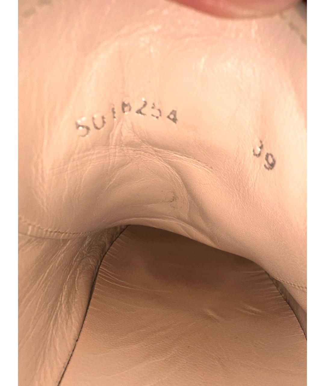 ESCADA Бежевые кожаные кеды, фото 5