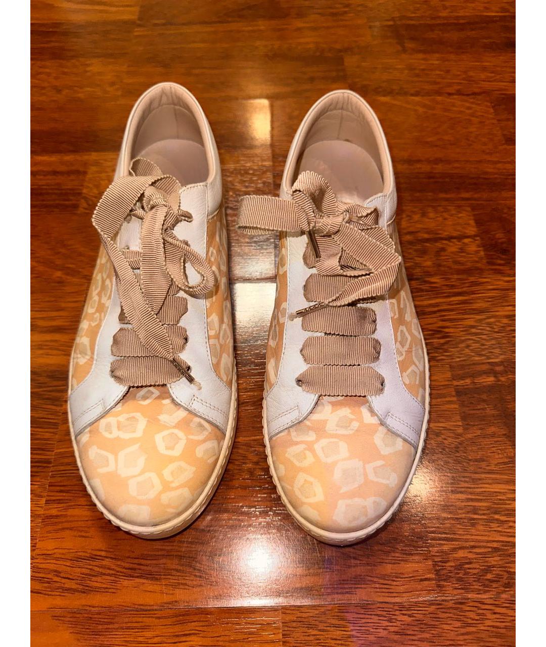 ESCADA Бежевые кожаные кеды, фото 2