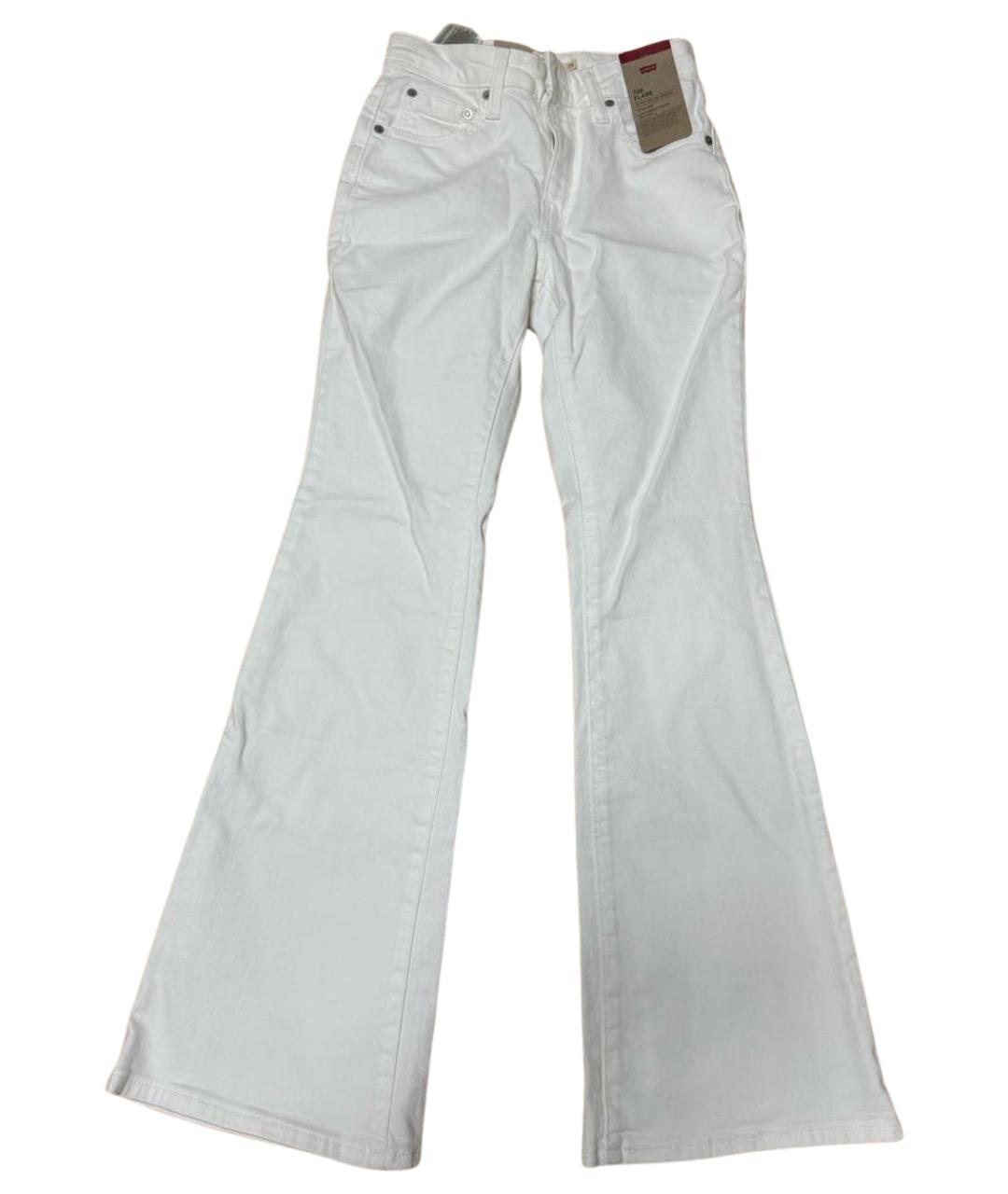 LEVI'S Белые хлопко-полиэстеровые джинсы клеш, фото 1