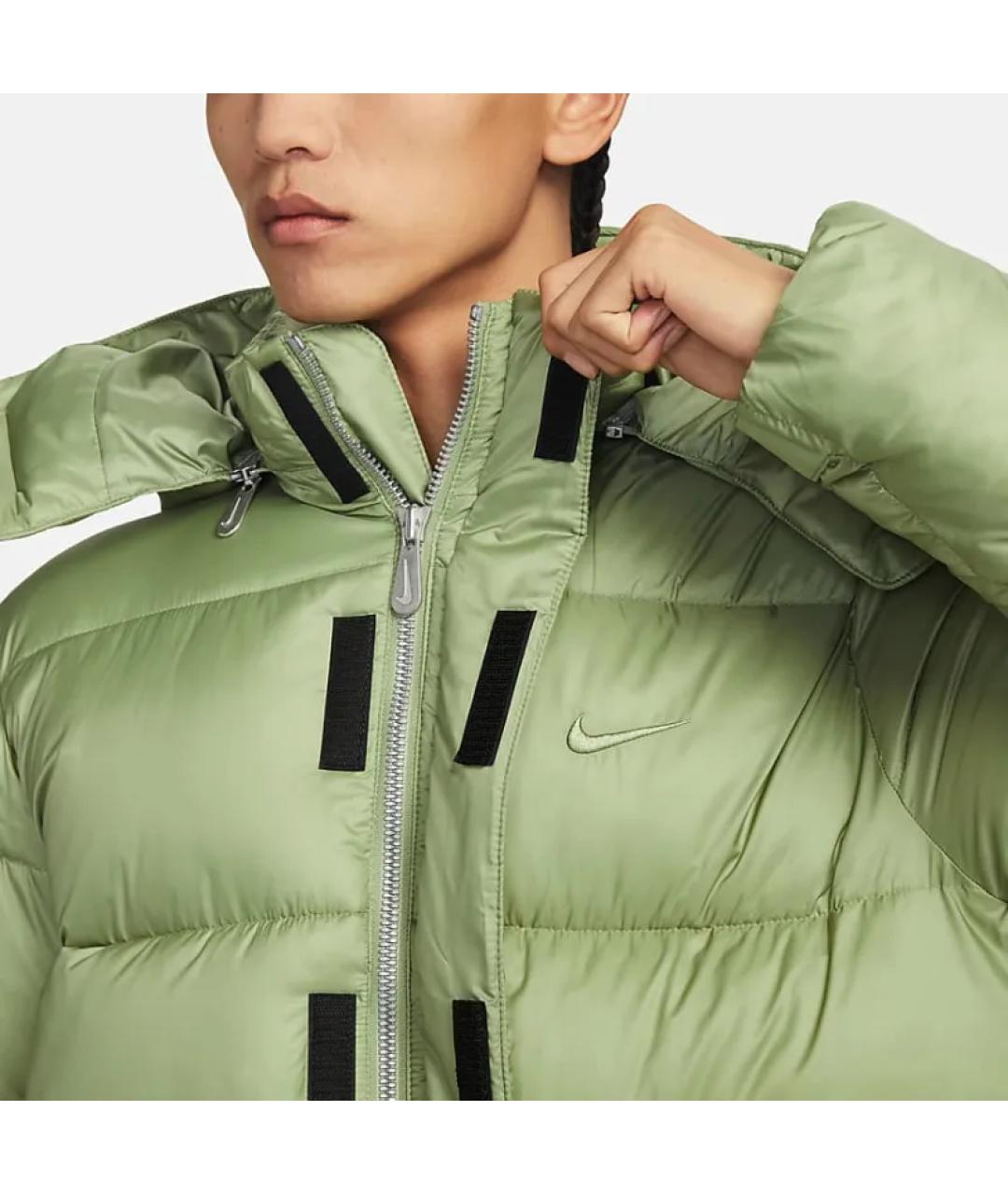 NIKE Зеленая полиэстеровая куртка, фото 4