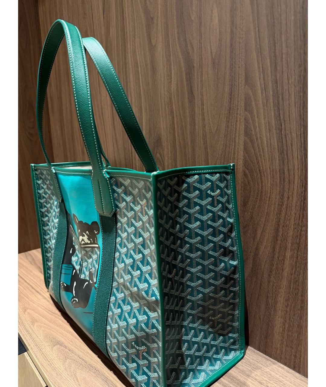 GOYARD Зеленая сумка тоут, фото 2