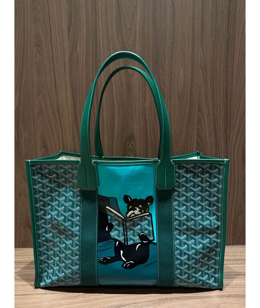 GOYARD Зеленая сумка тоут, фото 5