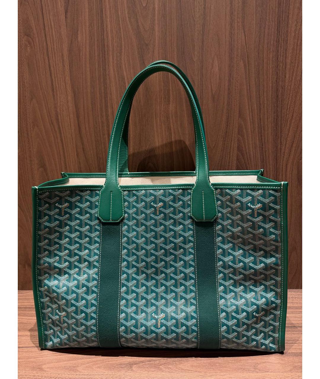 GOYARD Зеленая сумка тоут, фото 4
