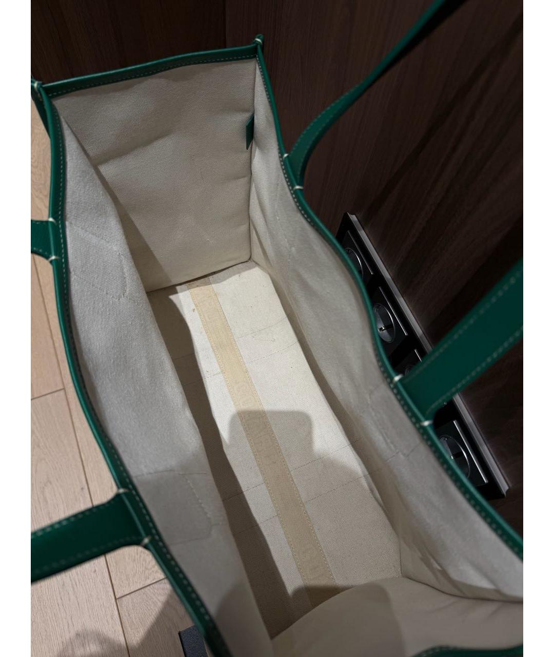 GOYARD Зеленая сумка тоут, фото 3