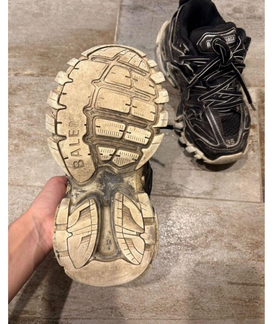 BALENCIAGA Черные текстильные кроссовки, фото 4