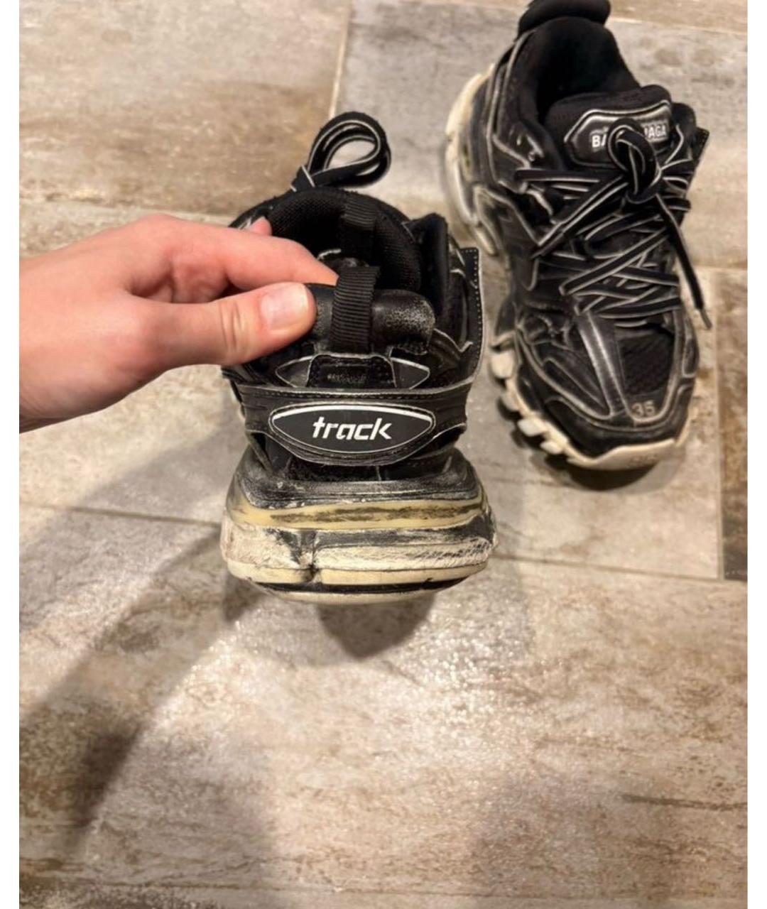 BALENCIAGA Черные текстильные кроссовки, фото 3