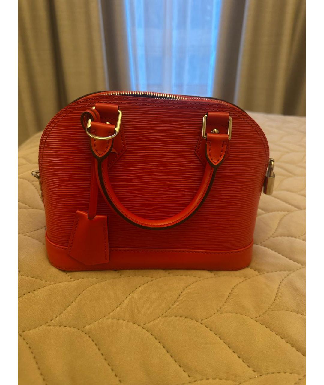 LOUIS VUITTON Красная кожаная сумка с короткими ручками, фото 2