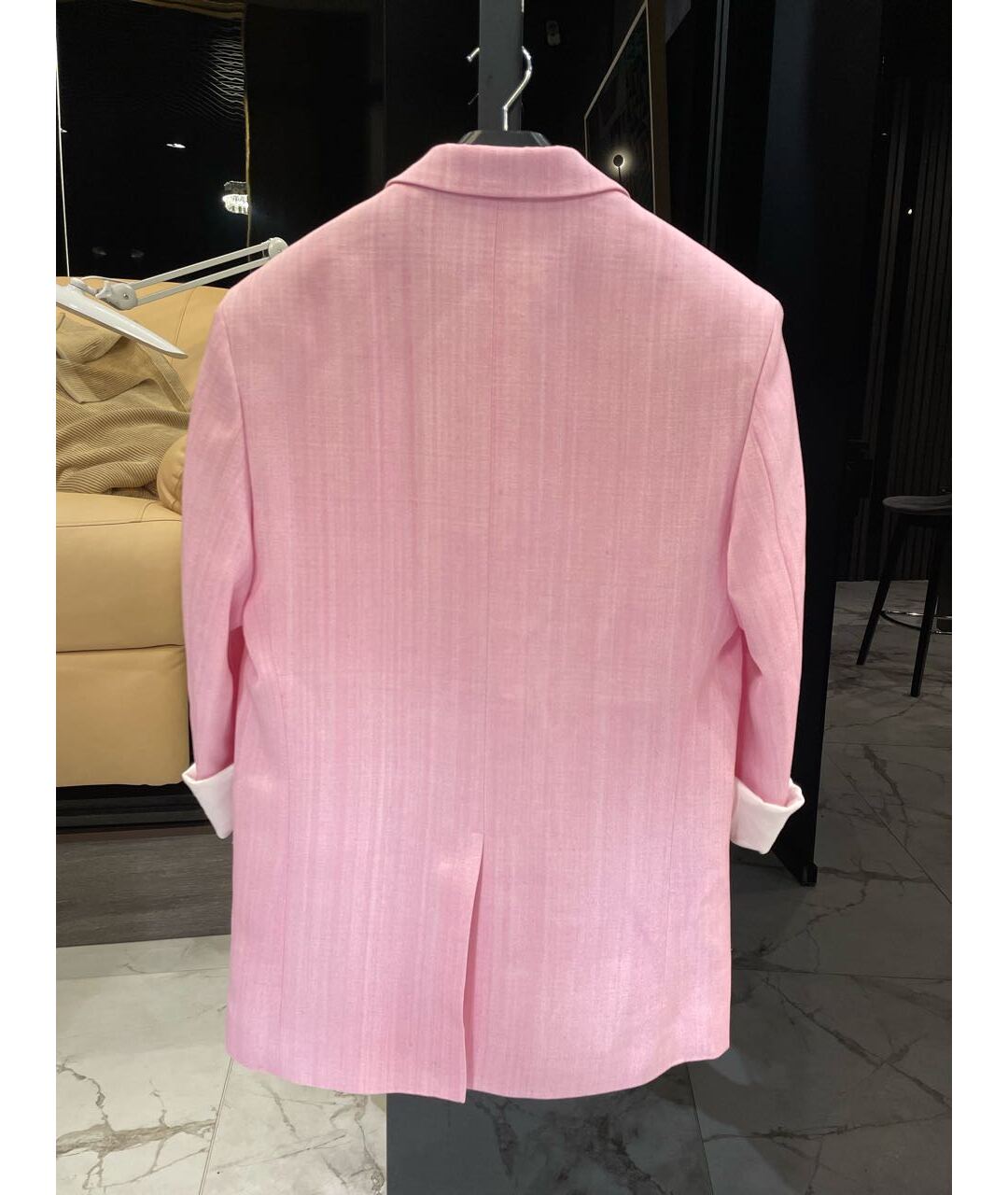 JACQUEMUS Розовый шелковый жакет/пиджак, фото 2