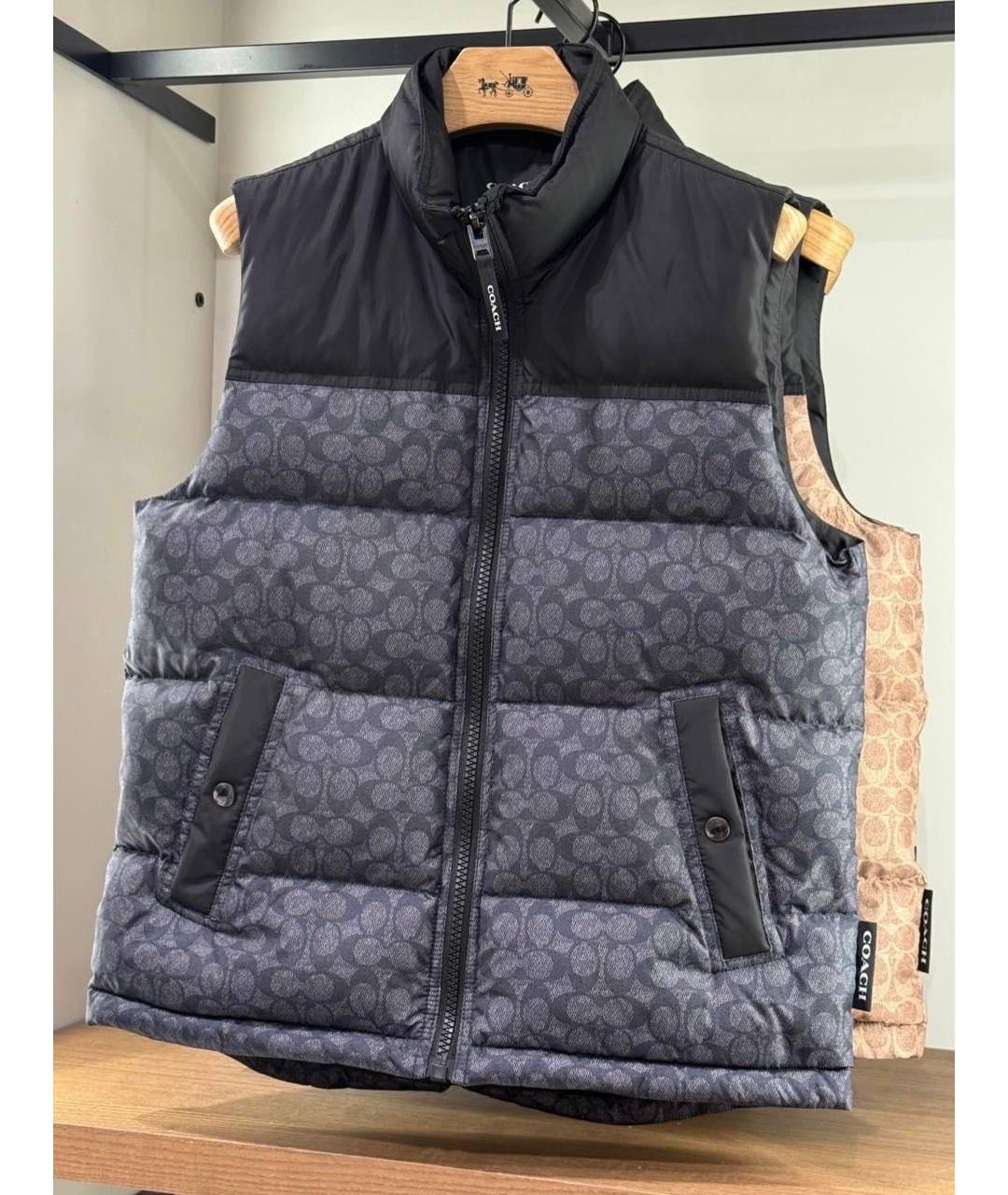 COACH Антрацитовый полиэстеровый жилет, фото 2