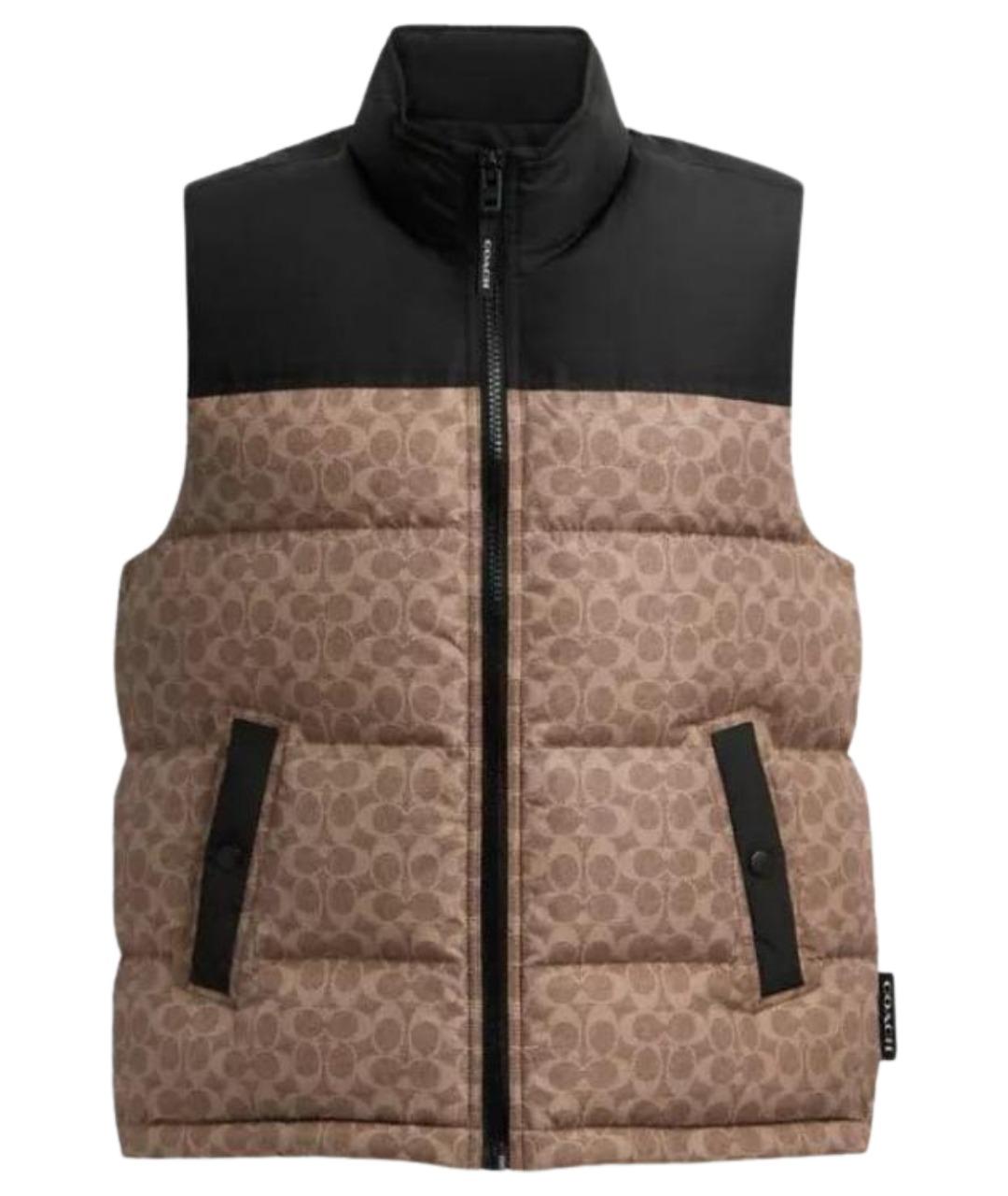COACH Коричневый полиэстеровый жилет, фото 1