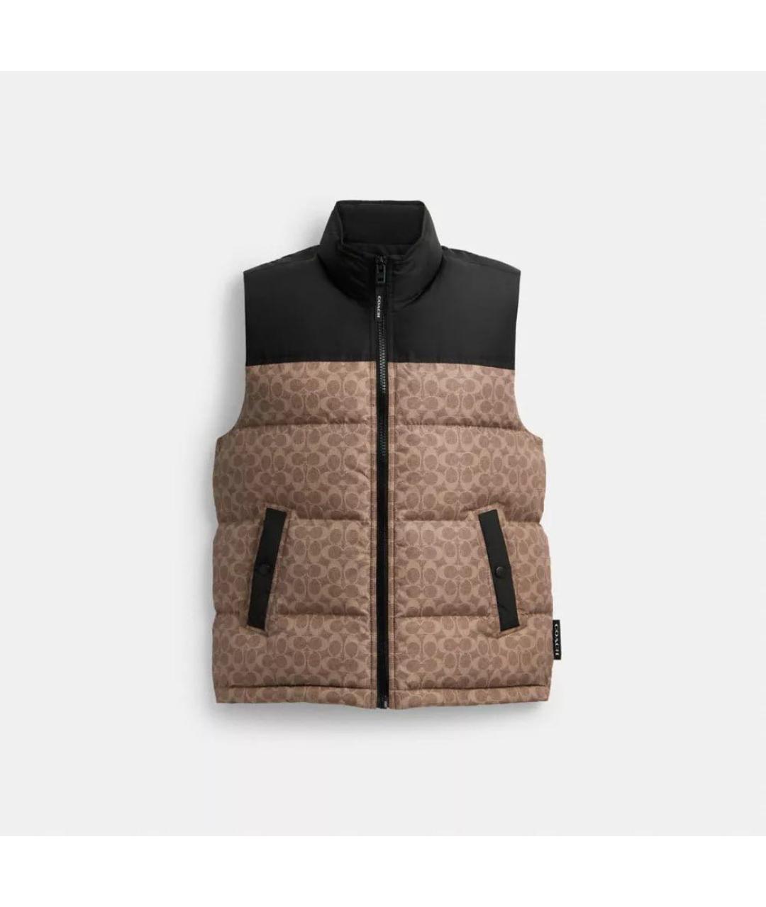 COACH Коричневый полиэстеровый жилет, фото 3