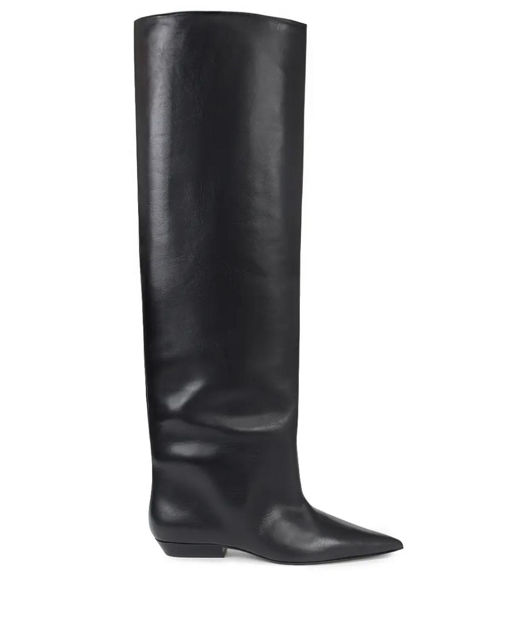 JIL SANDER Черные кожаные сапоги, фото 1