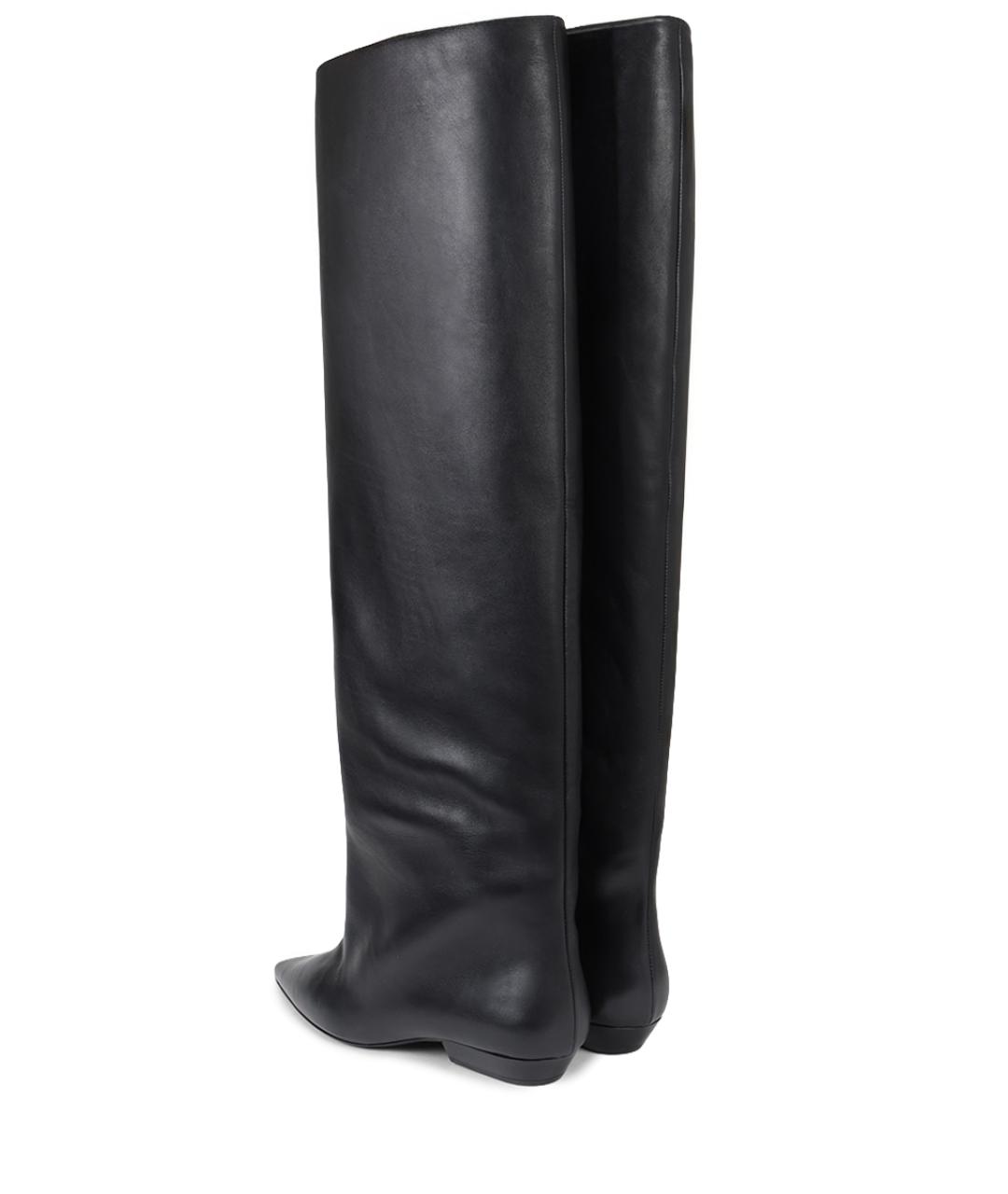 JIL SANDER Черные кожаные сапоги, фото 4