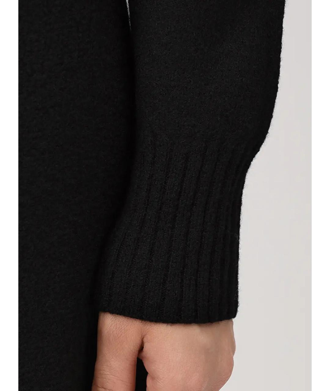 JIL SANDER Черный шерстяной джемпер / свитер, фото 5