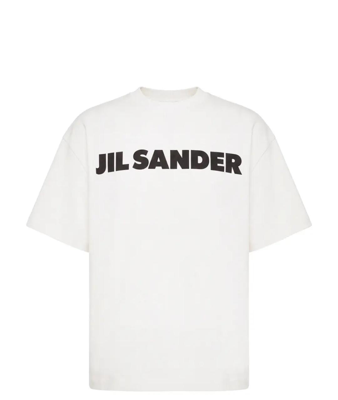JIL SANDER Белая хлопковая футболка, фото 1