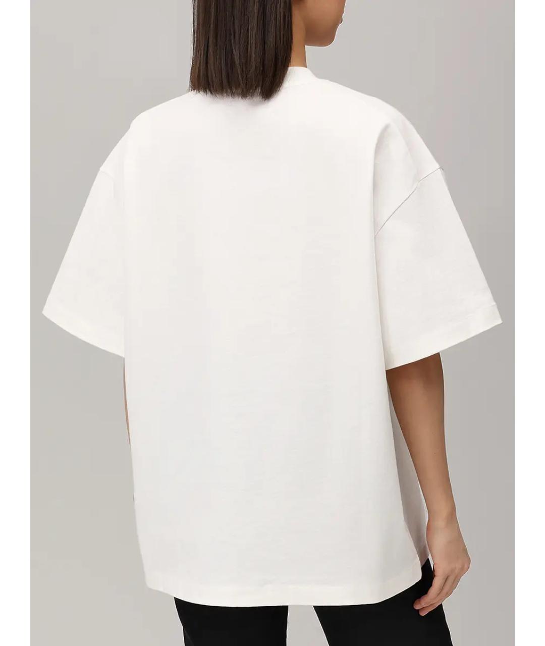 JIL SANDER Белая хлопковая футболка, фото 3