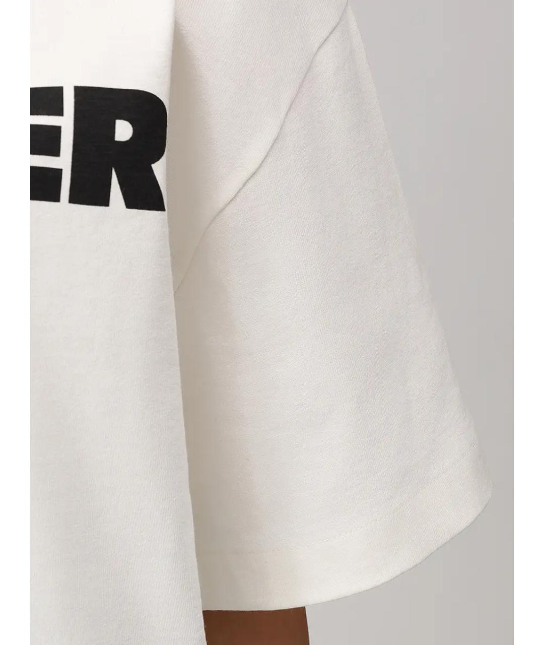 JIL SANDER Белая хлопковая футболка, фото 5
