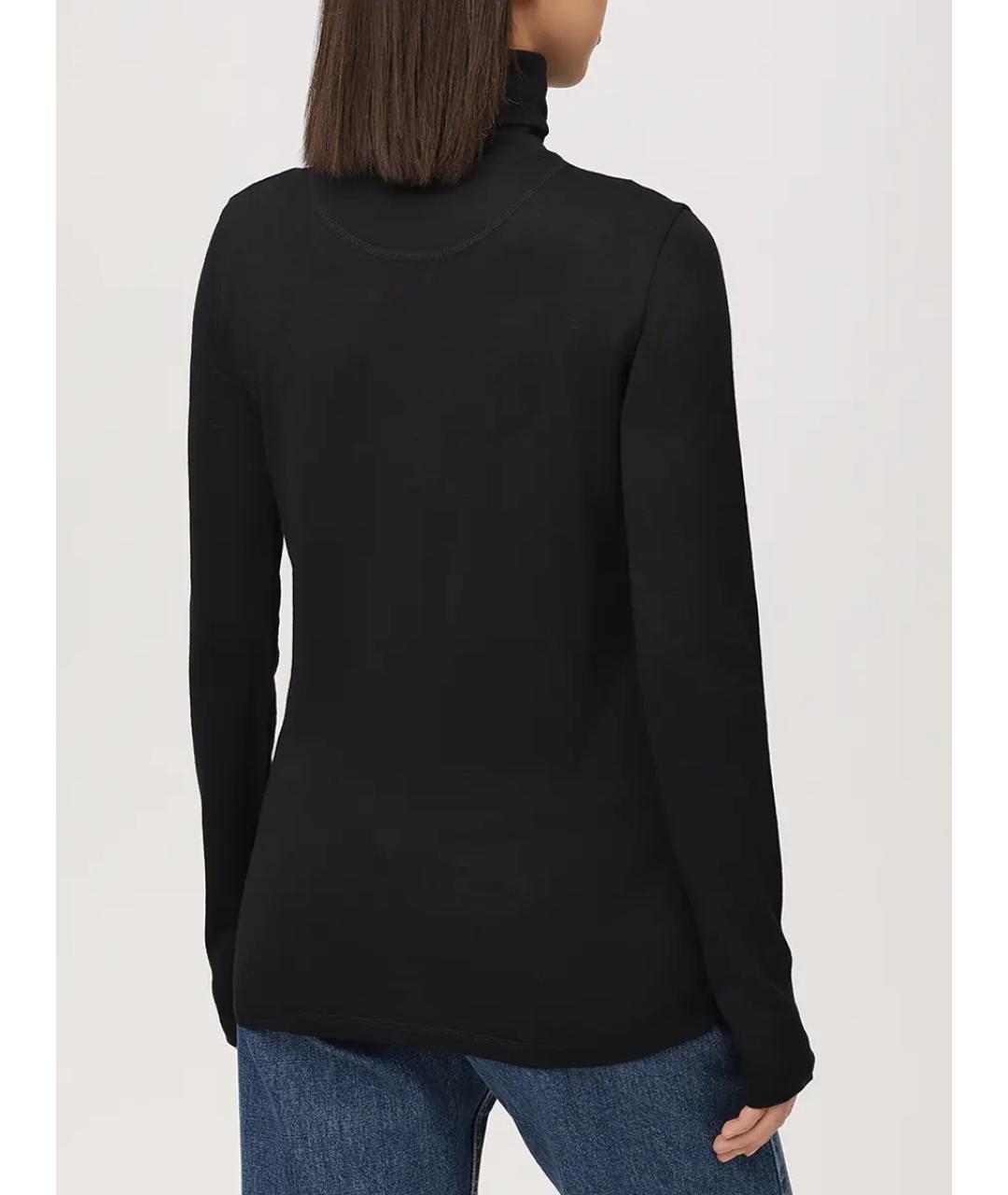 JIL SANDER Черная шерстяная водолазка, фото 3